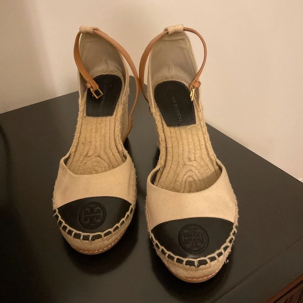 Tory Burch Color Block Wedge Espadrille Sandals